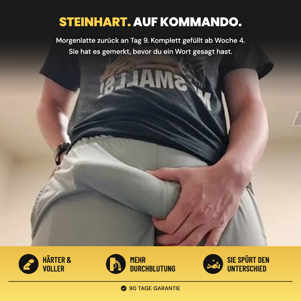 Steinhart auf Kommando: härter und voller, mehr Durchblutung, sie spürt den Unterschied, 90 Tage Garantie